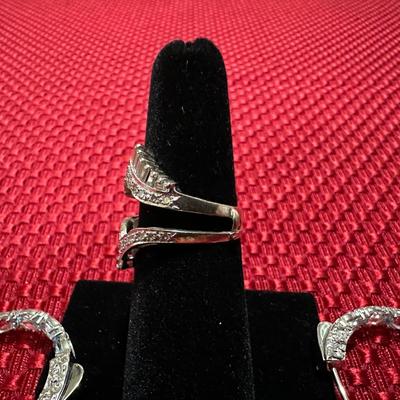 STUNNING STERLING SILVER RING AND EARRINGS