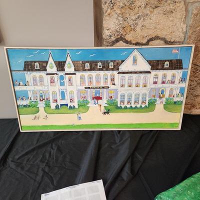 The Lafayette Hotel Folk Art By Jan B Johnson  31x16