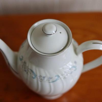 CAMELOT China - Coffee Pot & Lid, Flat Cups, Saucers, Creamer & Sugar Bowl