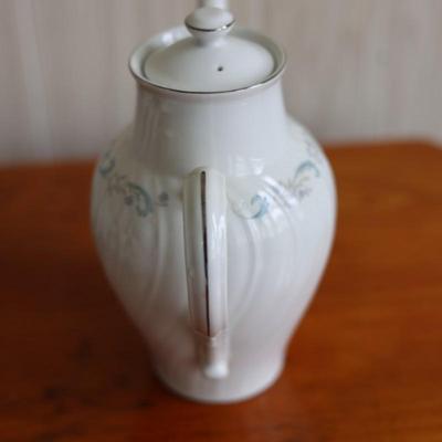 CAMELOT China - Coffee Pot & Lid, Flat Cups, Saucers, Creamer & Sugar Bowl