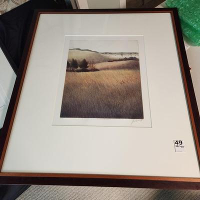 Multiplate Color Etching  "An Afternoon Walk" Signed Nicolette Jelen 29.5x33.5