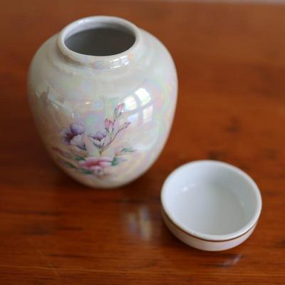 Small Floral Vase with Lid