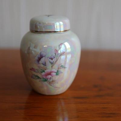 Small Floral Vase with Lid