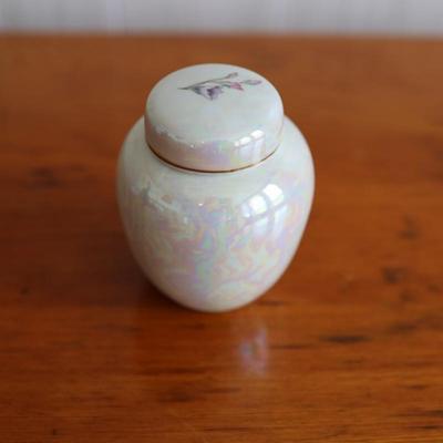 Small Floral Vase with Lid
