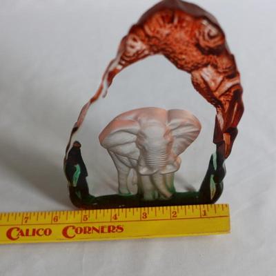 Beautiful Sketched Elephant in Glass