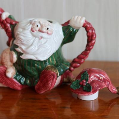 FITZ AND FLOYD Old World Christmas Elves Teapot