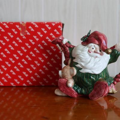 FITZ AND FLOYD Old World Christmas Elves Teapot