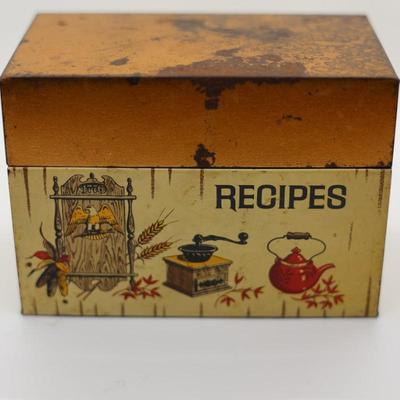 Vintage Metal Recipe Box