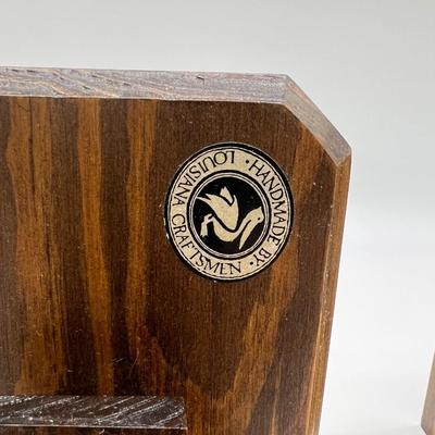 HANDMADE Wooden Train & Caboose Book Ends