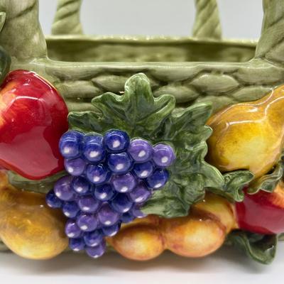 Valerie Past Jill  Green Ceramic Basket