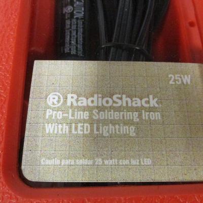 Radio Shack Pro-Line Soldering Iron With LED Lighting & Holder/Cleaner