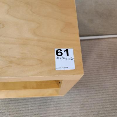 Ikea Side Table w Adjustable Shelf and optional Casters  21lx16dx26H