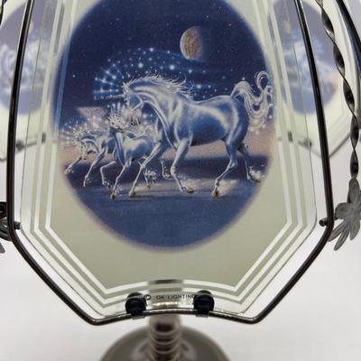 OK LIGHTING 3 Way Touch Vintage Unicorn Lamp