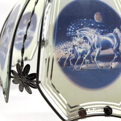 OK LIGHTING 3 Way Touch Vintage Unicorn Lamp