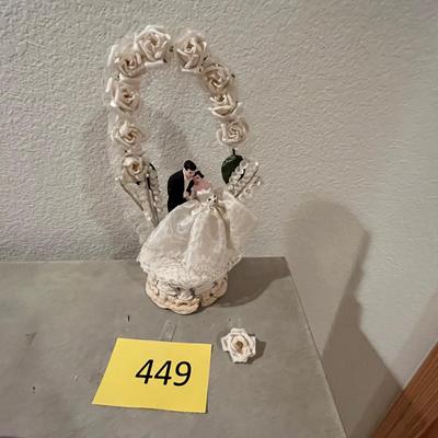 Vintage wedding cake topper