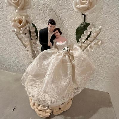 Vintage wedding cake topper