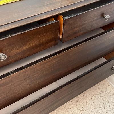 Vintage walnut dresser with mirror