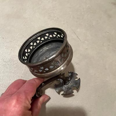 Silverplate Toothbrush holder w/ Tumbler holder