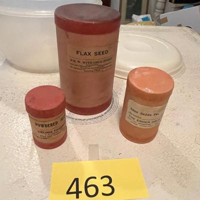 Vintage paper spice cans