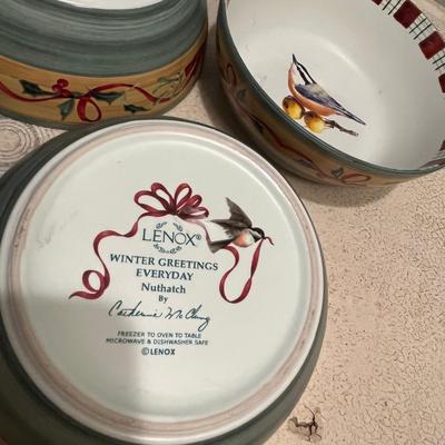 Lenox Winter Greetings Soup Bowls