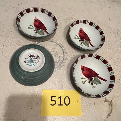 Lenox Winter Greetings 4 cereal Bowls