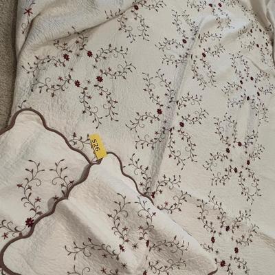Embroidered Comforter w/ Pillow shams