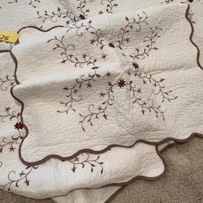 Embroidered Comforter w/ Pillow shams