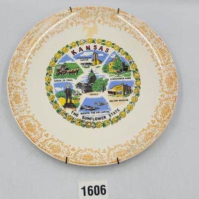 Vintage Kansas Souvenir  Plate