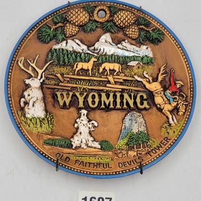 Wyoming Souvenir Plate