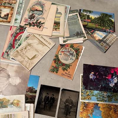 Vintage post cards, letters, & pictures