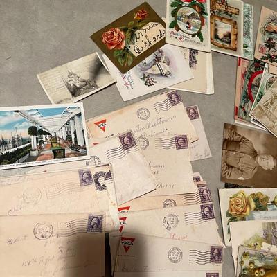 Vintage post cards, letters, & pictures