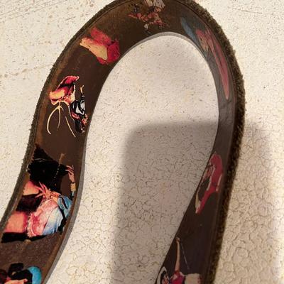 Vintage Western Belt with Girlie illustrations