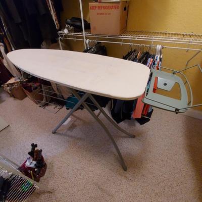 Ironing Board, Rowenta Iron/Steam Station, Hangers & Sewing Notions (PC-BBL)