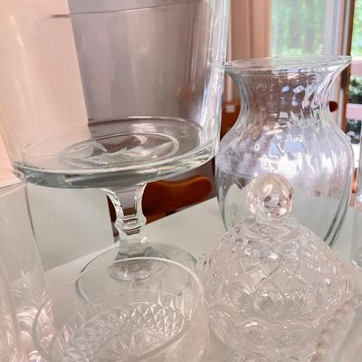 Large Lot of Vintage Decorative Glassware