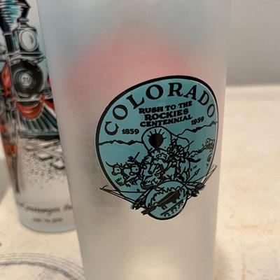 Colorado Gold Rush Centennial Glasses