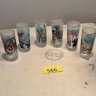 Colorado Gold Rush Centennial Glasses