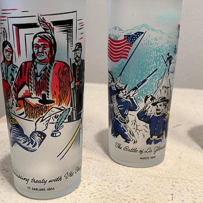 Colorado Gold Rush Centennial Glasses