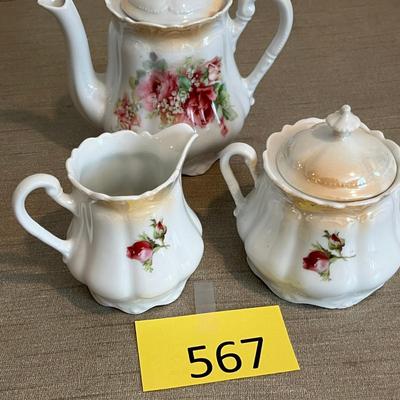 Porcelain German Tea Set