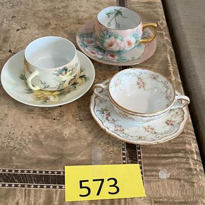 Lot of 3 Cups & Saucers
