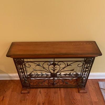 Wood and Wrought-Iron Style Console Table (UH-KW)