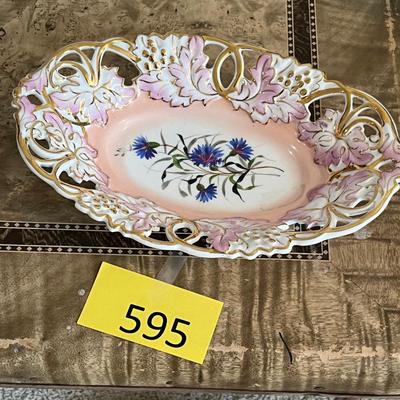 Large oval bowl Highly decorated