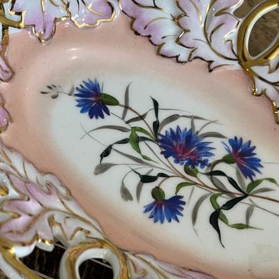 Large oval bowl Highly decorated