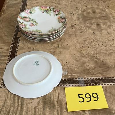 Lot of Roses dessert plates