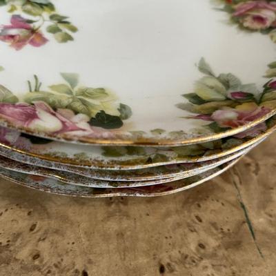 Lot of Roses dessert plates
