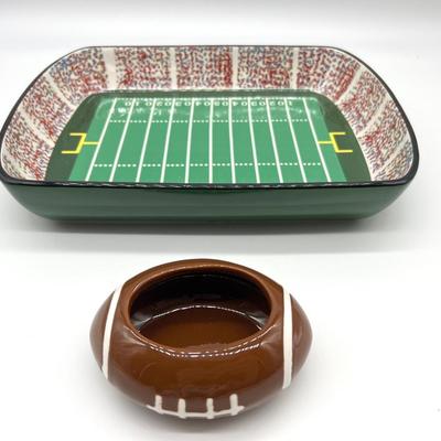 Burton Ceramic Football Stadium Chip and Dip