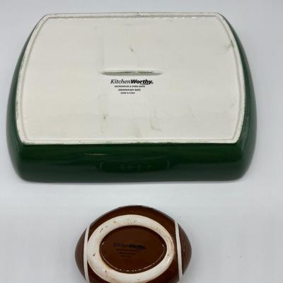 Burton Ceramic Football Stadium Chip and Dip