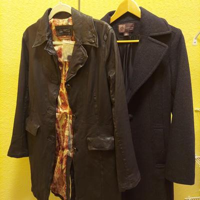 Leather & Wool Dress Coats by Peruvian Collection & Anne Klein (PC-BBL)