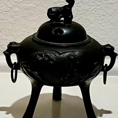 Japanese Cast Bronze Incense Burner