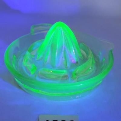 Vintage Uranium Glass Juicer