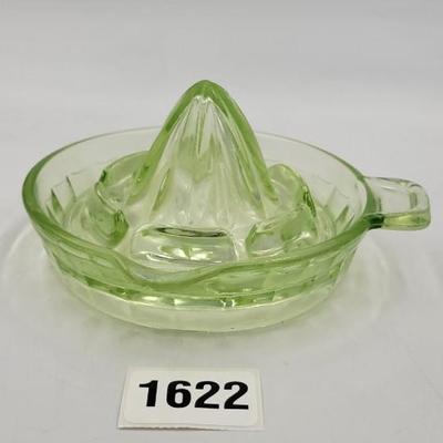 Vintage Uranium Glass Juicer
